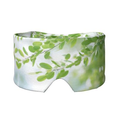 White Natural Greenery Twig3 Print Sleep Mask Eye Mask For Adult Sleep Eye Ear Muffs Perfect For Travel Camping Meditation