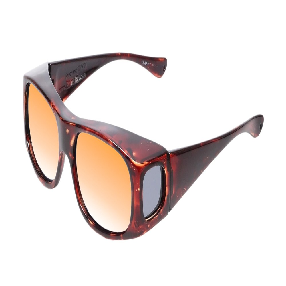 Medspex Fl012 Color Therapy Reading Glasses +0.50 Tortoise Havana/Orange Light Sensitivity Therapeutic Mood Chromotherapy