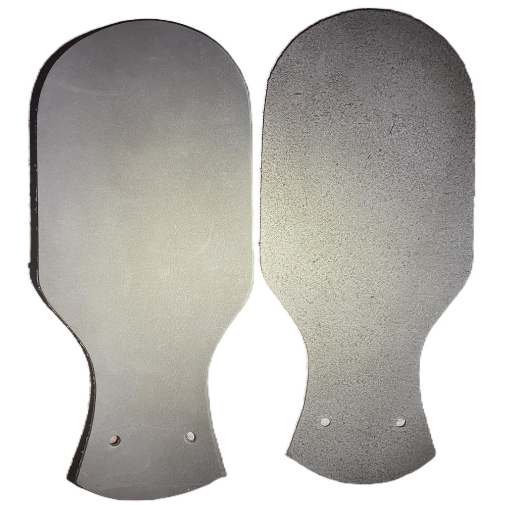 Leather Boot kilties/False Tongue/Boot Protector/Boot Accessory for 6&8 Inch High Boots (Grey Nubuck, Regular Round Finish for 8 Inch High Boot)
