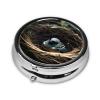 Little Bird Nest Round Pill Box. Portable Daily Medication Organizer, Travel-Friendly Design. view 2