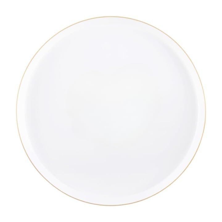 10 inch White Dinner Plates with Gold Rim Disposable, Elegant, Versatile Plates for Everyday Use, Parties, Desserts, and Special Occasions BPA-Free, Easy to Clean, and Stylish Tableware (30)