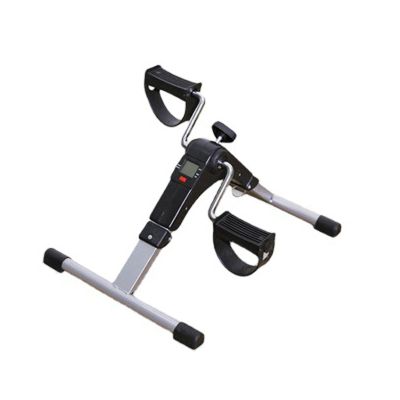 Aerobic Stepper Foldable Mini Fitness Equipment Exercise Bike, Under Desk Bike Pedal Trainer Portable Foot Bike Arm and Leg Venter Machine with LCD Displays Achilles Tendonitis Relief