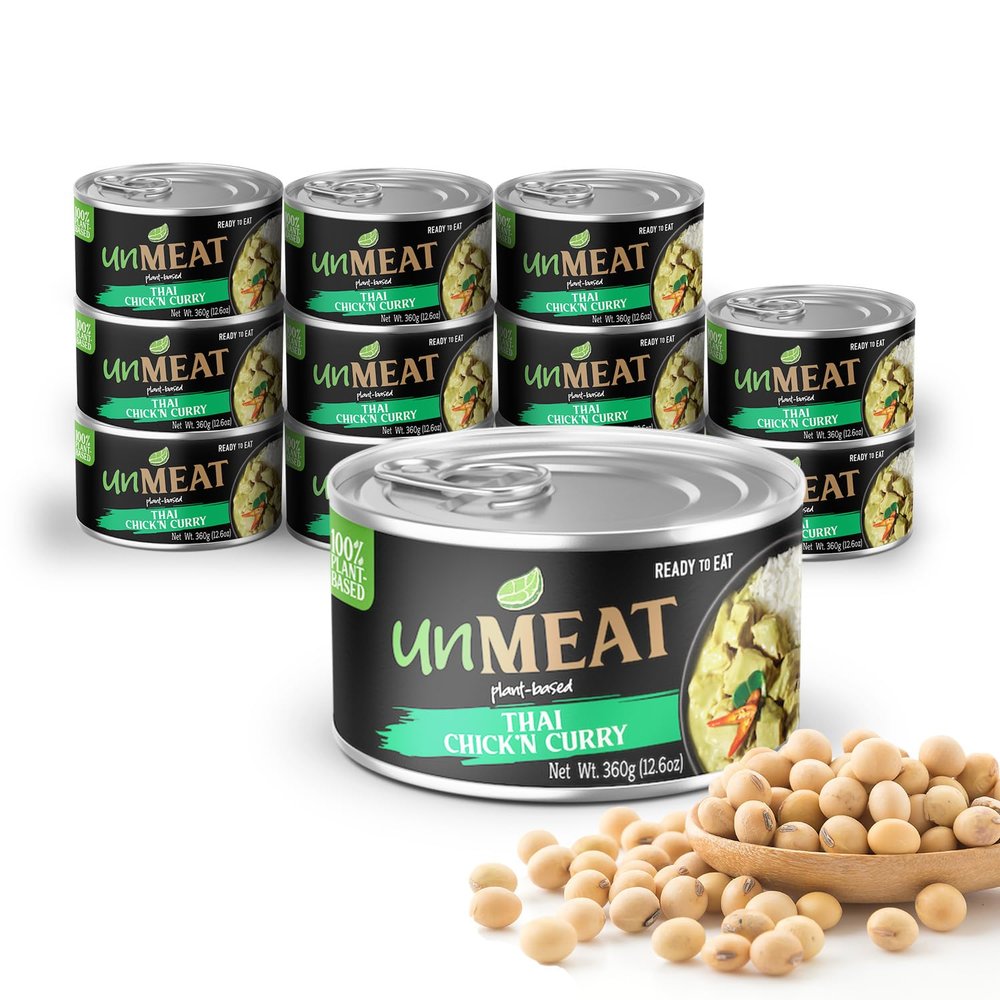 unMEAT Thai Chicken Curry Plant-Based Meal, 12.6 oz, 12 Pack