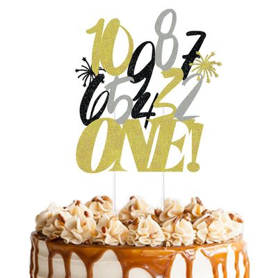 New Year Cake Toppers for New Year Party Decoration Supplies (1st birthday)