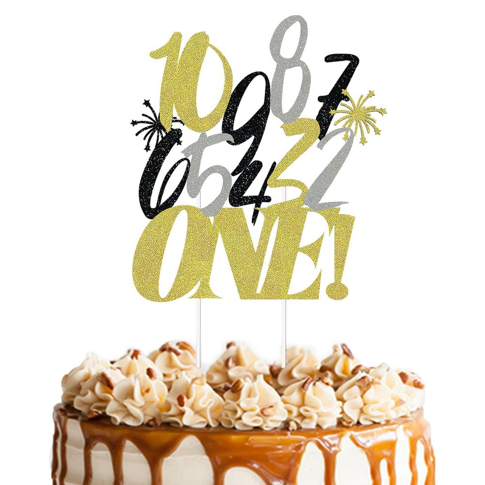 New Year Cake Toppers for New Year Party Decoration Supplies (1st birthday)