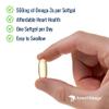 AmerOmega Triglyceride 550mg Omega-3 Fish Oil for Heart Health Support - Wild-Caught Alaskan Walleye Pollock - American-Sourced, Non-GMO, Gluten-Free & Dairy-Free - 60 Softgels (60 Servings) view 2