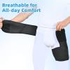 Tenbon Adjustable Hip Brace for Sciatica Pain Relief & Sacroiliac Support - Compression Wrap for Hamstring, Hip Flexor, Groin Injuries, Thigh Stabilizer - SI Joint Belt for Men & Women (L/Right) view 2