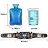 Hot Water Bag with Waist Cover Black Bears Leaf Warm Hot Water Bottle Belt Plush Double Hand Insert Wearable Water Bag Detachable Hot Bottle Pouch for Neck Shoulder Pain Relief view 2