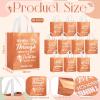 Talltalk 50 Pack Christian Gift Bags Bulk Church for Father's Day, Reusable Non Woven Bible Verse Tote with Handles, Religious Scripture Bag for Sunday School VBS Party Favor(Rose Gold,Medium) view 2
