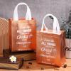 Talltalk 50 Pack Christian Gift Bags Bulk Church for Father's Day, Reusable Non Woven Bible Verse Tote with Handles, Religious Scripture Bag for Sunday School VBS Party Favor(Rose Gold,Medium) view 3