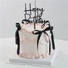 10pcs Black Bow Cake Topper Satin Bows Birthday Cake Toppers for Women Princess Cake Topper Cute Bowknot Cake Decorations Cake Bows Cake Decor Wedding Cake Decorating Kit Ribbon Bows for Gift Wrapping view 3