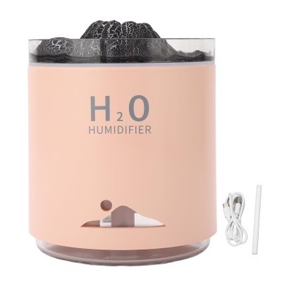 Essential Oil Diffuser Large Capacity Colorful Volcano Night Light Aromatherapy Humidity Diffuser for Home Office Bedroom Living Room (Pink)