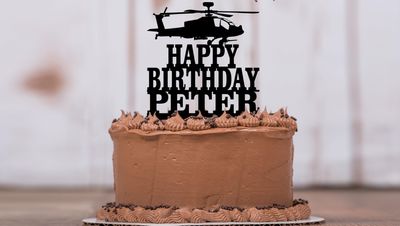 Helicopter Cake Topper,Flying,Boy Party,Construction,Aviation,Plane,Helicopter Theme Party,Personalize,Party Decor Cake Insert for Wedding,Engagement,Birthday,Anniversary,Shower Party Favors.
