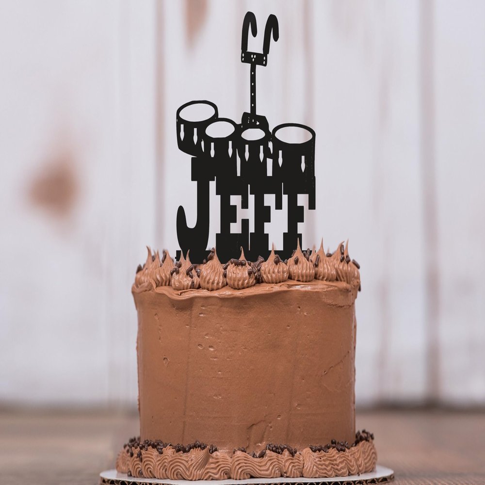 Tenor Drum Cake Topper,Music,Treble Clef,Musician,Music Band,Musical Instrument,Personalized Cake Topper,Drumline Cake Insert for Wedding,Engagement,Birthday,Anniversary,Shower Party Favors.