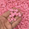 10mm Pink and Red Peppermint Polymer Clay Candy Valentine Heart Sprinkles, Valentines Day Fake Sprinkles, Nail Art Slices, DIY Decorations, 30 Gram Bag view 2