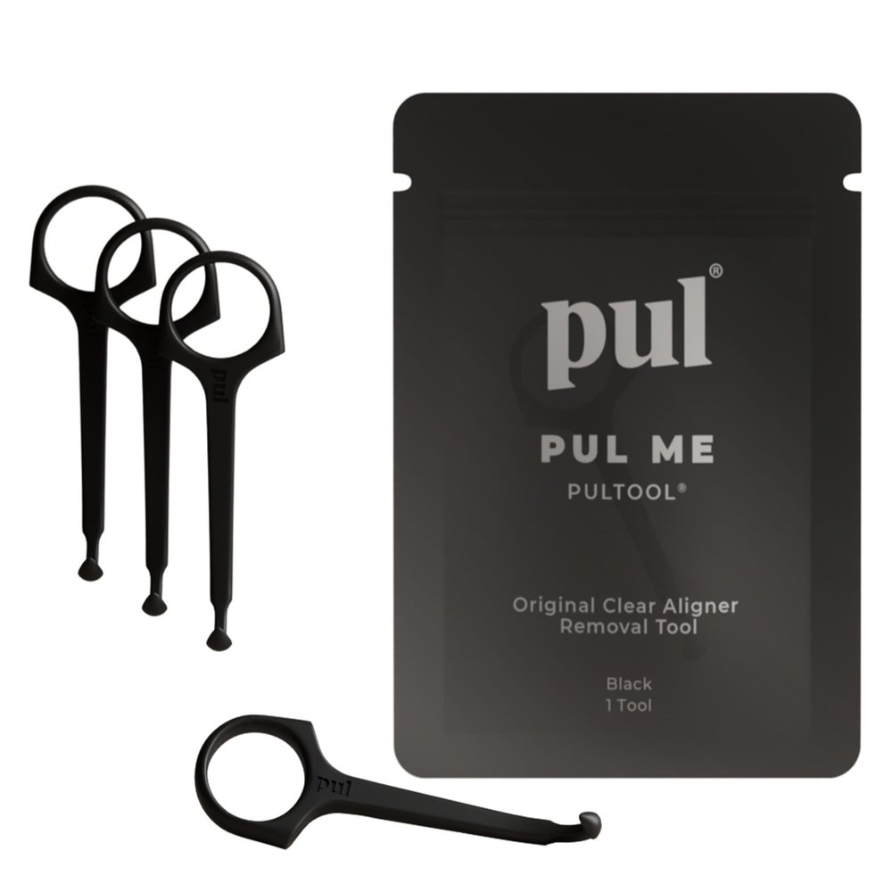 PUL Pack of 4 Aligner Removal Tool Invisalign Remover Tool & Retainer Hook for Clear Aligners, Trays & Night Guards Reusable Invisalign Accessories, Aligner Hooks & Retainer Removal Hook Black