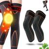 1 Pair Aicao Kneeca Acupressure Self Heating Knee Sleeve, Aicao Knee Protection for Warm, Ai cao Best Knee Brace For Women and Men, Relieve Knee Pain (Orange,M (13.7" - 15.7 ")) view 1