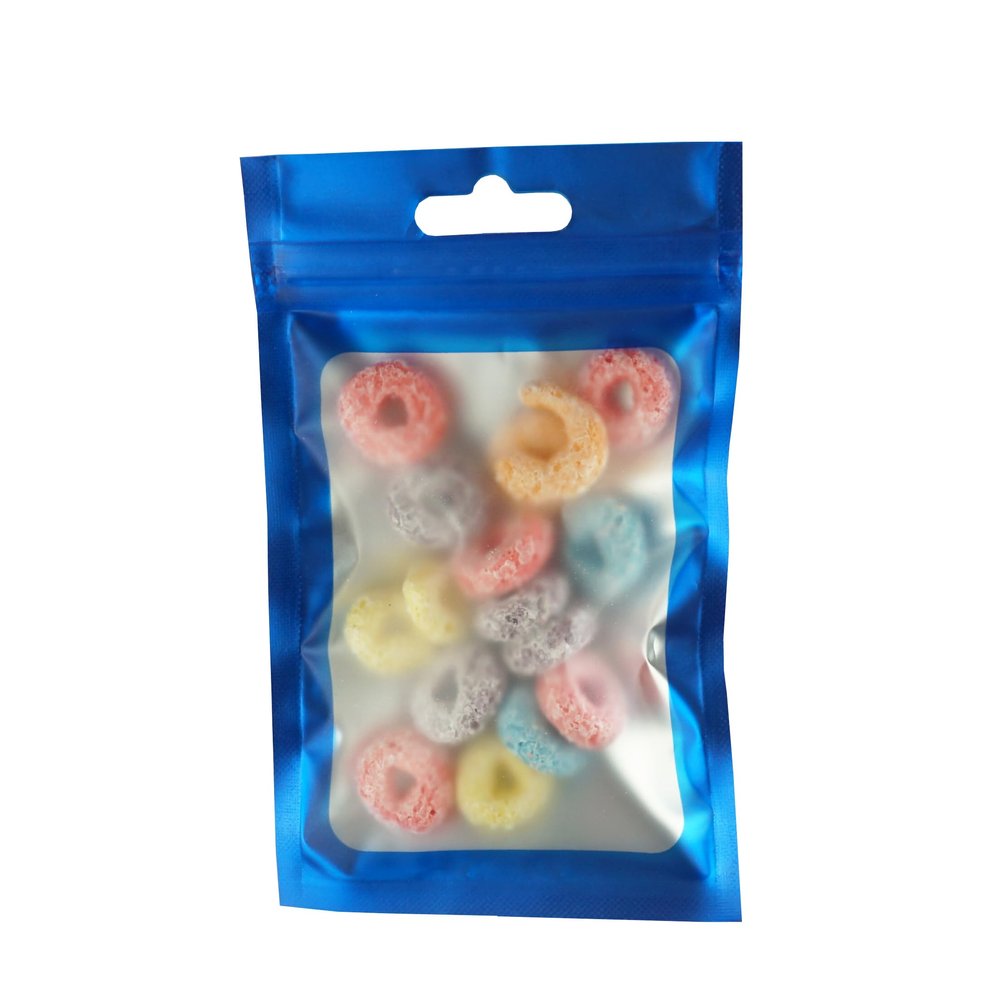 Blue with Window Flat Reclosable Storage Bags for Small Business, Bulk, Freeze Dried Candy, Party Favor, Beauty Wax Melt, Accessories Packaging Bags with Hang Hole (1000, 7.09 inch x 10.24 inch)