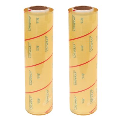 VisionTechShop Uniwrap 2 rolls of Food wrapping Plastic Cling Film for Manual & Automatic Overwrap, 13 micron, 18" x 3379', MADE IN KOREA