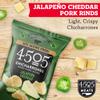 4505 Jalapeno Cheddar Seasoned Chicharrones, Fried Pork Rinds - Jalapeno Cheddar Flavored Pork Skins - Low Carb, Gluten-Free, Protein Snack - 3oz (Pack of 12 view 2