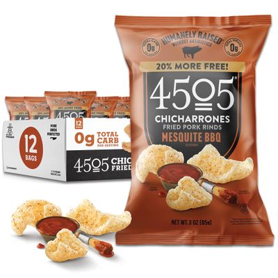 4505 Chicharrones Fried Pork Rinds - Barbeque, 12 Pack