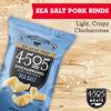 4505 Sea Salt Seasoned Chicharrones, Fried Pork Rinds - Sea Salt Flavored Pork Skins - Low Carb, Gluten-Free, Protein Snack - 3oz (Pack of 12) view 2