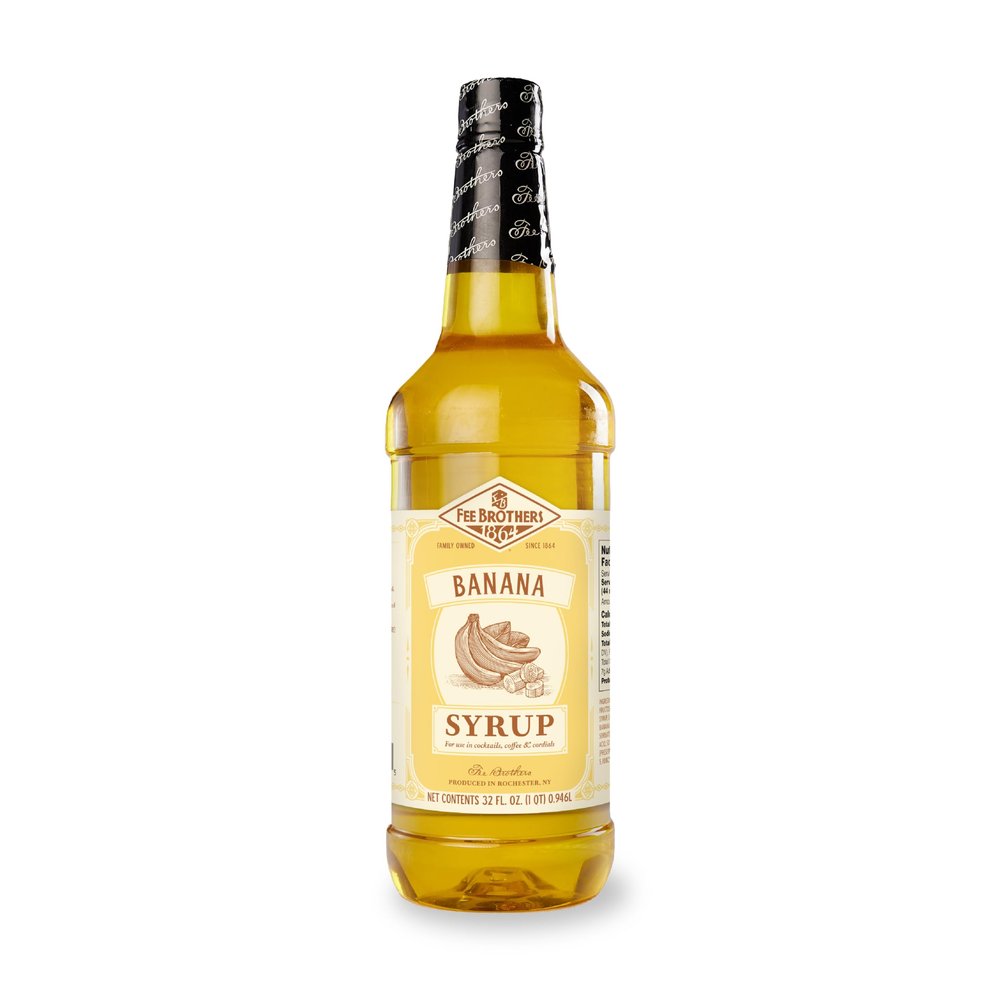Fee Brothers Banana Flavored Syrup, 32 fl oz (1 Quart)