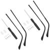 GORGECRAFT Alloy Eyeglasses Arms Replacement 2 Pairs Black Temple Anti-Slip Glasses Leg End Tips Accessories Repair Kit Universal Eyewear Frame Repairment with Screwdriver Screw Washers for Glasses view 1