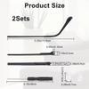 GORGECRAFT Alloy Eyeglasses Arms Replacement 2 Pairs Black Temple Anti-Slip Glasses Leg End Tips Accessories Repair Kit Universal Eyewear Frame Repairment with Screwdriver Screw Washers for Glasses view 2