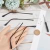 GORGECRAFT Alloy Eyeglasses Arms Replacement 2 Pairs Black Temple Anti-Slip Glasses Leg End Tips Accessories Repair Kit Universal Eyewear Frame Repairment with Screwdriver Screw Washers for Glasses view 3