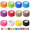 12 Pack Self Adhesive Bandage Wrap, 1 in x 5 Yards Non-Woven Self Adherent Cohesive Bandage, Vet Wrap Wound Tape for Thumb Finger Wrist Knee Ankle, Mix Colors view 1