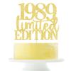 Limited EDITION 1989 cake topper 37th birthday happy birthday cake topper men and women cheer 37 years old handmade gold glitter cake decoration (1989) view 1