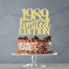 Limited EDITION 1989 cake topper 37th birthday happy birthday cake topper men and women cheer 37 years old handmade gold glitter cake decoration (1989) view 3