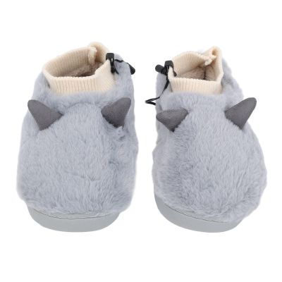 Heated Slippers for Women with USB Electric Heating & 3 Temp Settings Cozy Warm Foot Warmer Booties Cold Winter Days (Grey)