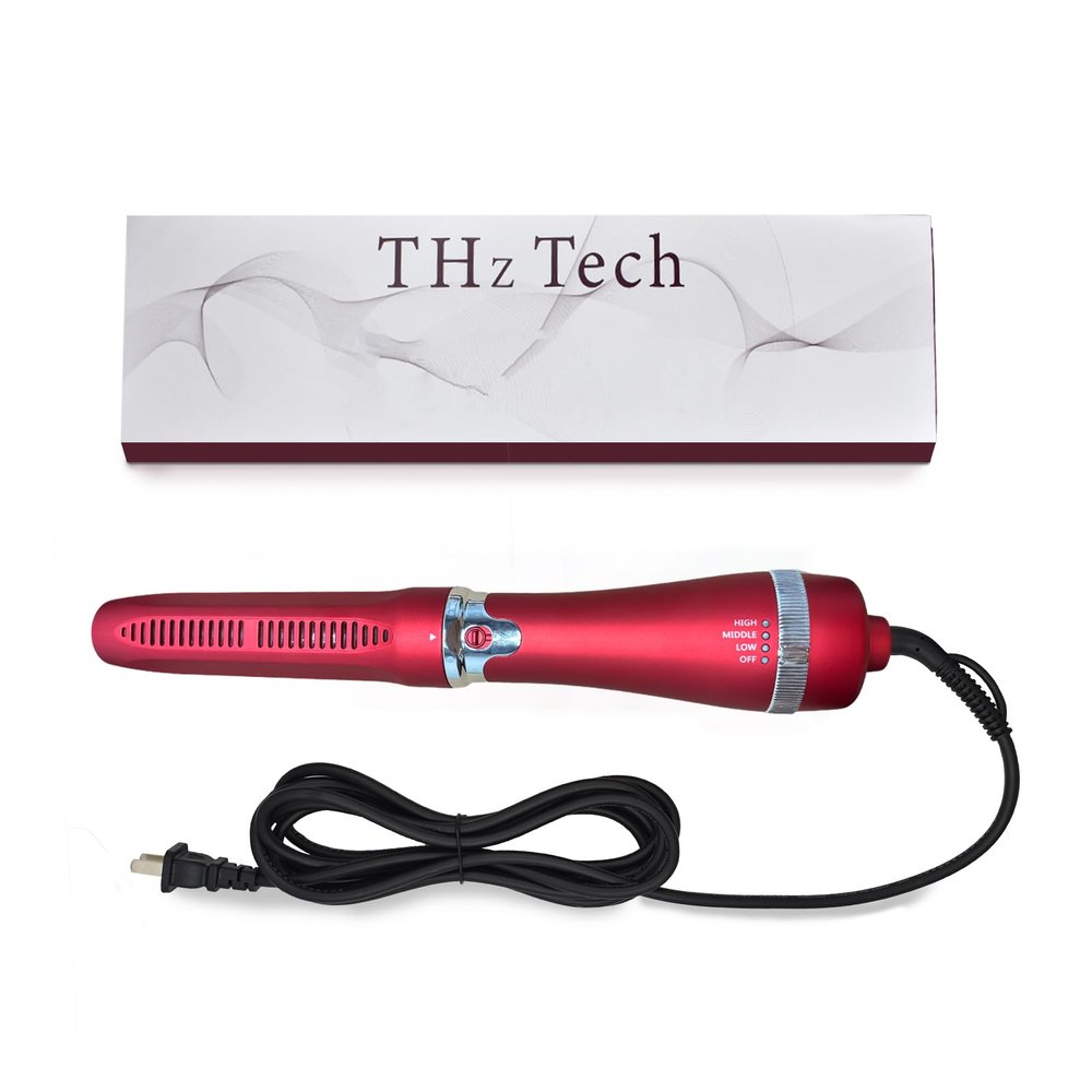 7.0 Terahertz (THZ) Wand, Electric Heating Massager, Terahertz Frequency Blow Wand with THZ Technology for Wellness Water Enhancement, Home Use Relaxation Device, Red
