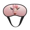 Pink Giraffe Sleep Mask Soft Blackout Eye Mask with Adjustable Strap Comfortable Eye Shade Cover for Women Men Deep Rest Travel Work Home view 2