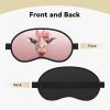 Pink Giraffe Sleep Mask Soft Blackout Eye Mask with Adjustable Strap Comfortable Eye Shade Cover for Women Men Deep Rest Travel Work Home view 3