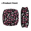 Maiyoinou Pink Ribbon Top Glides Universal Rollator Walker Seat and Backrest Covers Breast Cancer Skin Friendly Lightweight Rollator Walker Seat and Backrest Covers for Women Men view 2