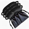 [3 Pack] QSYW Sleep Masks, Satin Eye Mask for Sleeping - Silky Eye Masks Bulk with Storage Bag & Elastic Strap,Black view 1