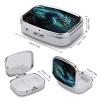 Pill Storage Box 2 Compartment Travel Pill Box Dragon Printed Portable Small Pill Box Daily Pill Container Storage Box for Carrying and Storing Medicines view 2