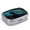 Pill Storage Box 2 Compartment Travel Pill Box Dragon Printed Portable Small Pill Box Daily Pill Container Storage Box for Carrying and Storing Medicines view 3