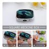 Pill Storage Box 2 Compartment Travel Pill Box Dragon Printed Portable Small Pill Box Daily Pill Container Storage Box for Carrying and Storing Medicines view 4