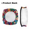 Maiyoinou Hippie Flower 2 Pcs Rollator Walker Accessories Seat Cover for Senior and Adults Removable Durable Walker Accessories Rollator Seat and Back Rest Covers view 3