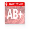 AB Negative and AB Positive Blood Type Medical Emergency Identification - Easy-to-Carry Emergency Information for Quick Access (AB Positive) view 1
