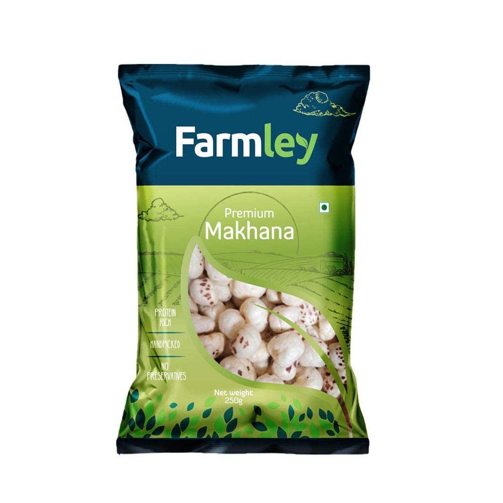 Farrmley Premium Phool Makhana Lotus Seeds (Makhana) - 250g Pack