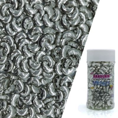 Silver Moon Sprinkles Edible Moon Cake Decorating Cake Decorations Cupcake Toppers Cookie Decorating Perfect for Cakes, Cupcakes, Desserts Toppings 3OZ