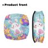 Maiyoinou Happy Easter Walker Accessories Rollator Seat and Back Rest Covers 2 Pieces Eggs Bunny Leaf Lightweight Breathable Rollator Walker Accessories for Women Men view 2