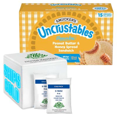 Uncrustables Sandwich, Peanut Butter & Honey Spread, 15 count - Pack of 3 (total 45 pieces)