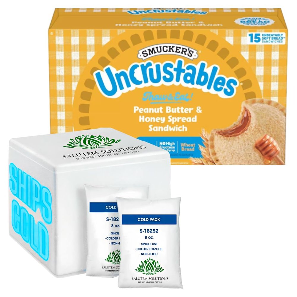 Uncrustables Sandwich, Peanut Butter & Honey Spread, 15 count - Pack of 3 (total 45 pieces)