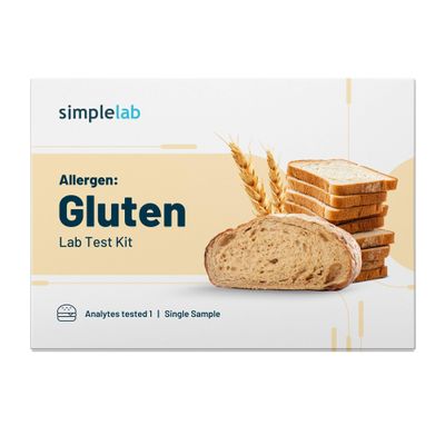 Gluten Allergen Food Swab Test Kit by SimpleLab | Lab Analysis for Gluten (Wheat) in Food or Beverage Samples
